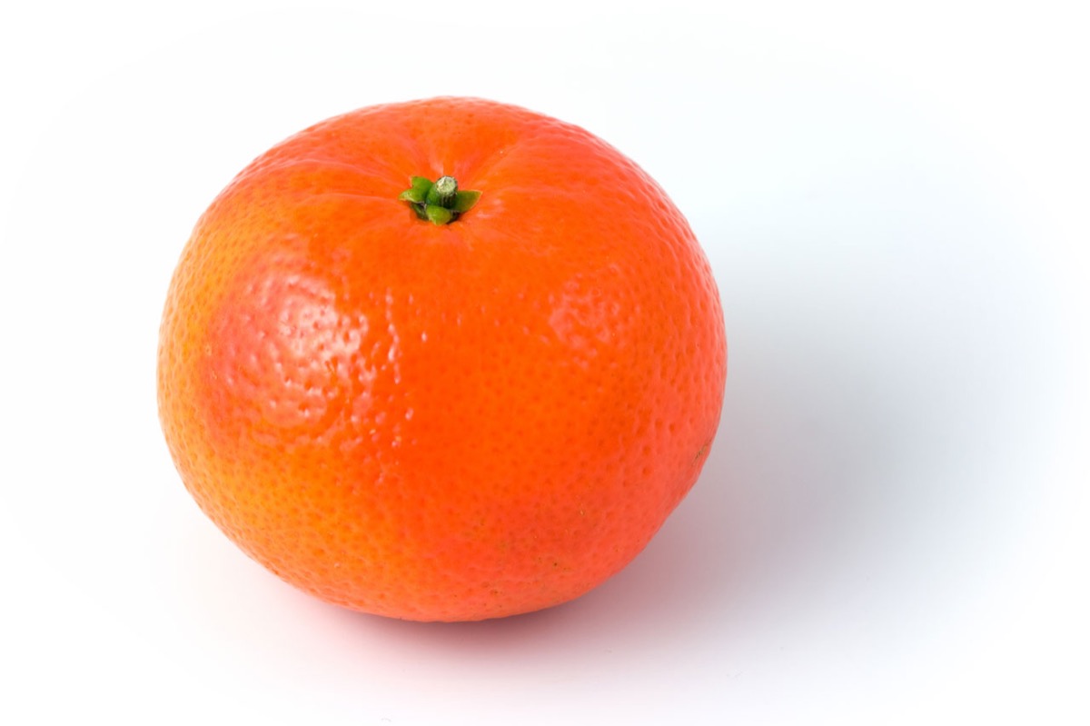 A clementine, one type of mandarin